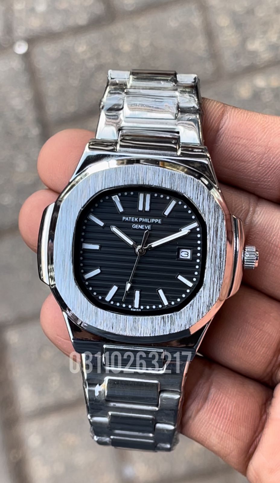 PP Silver with Black Dial