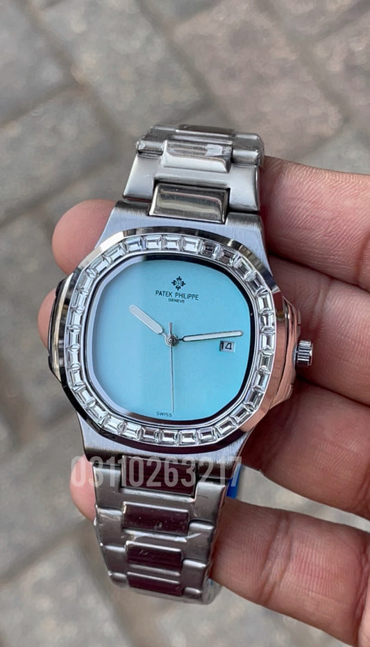Pp silver with sky dail watch
