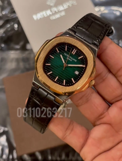 PP Rose two tone with green dial