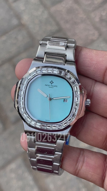 Pp silver with sky dail watch