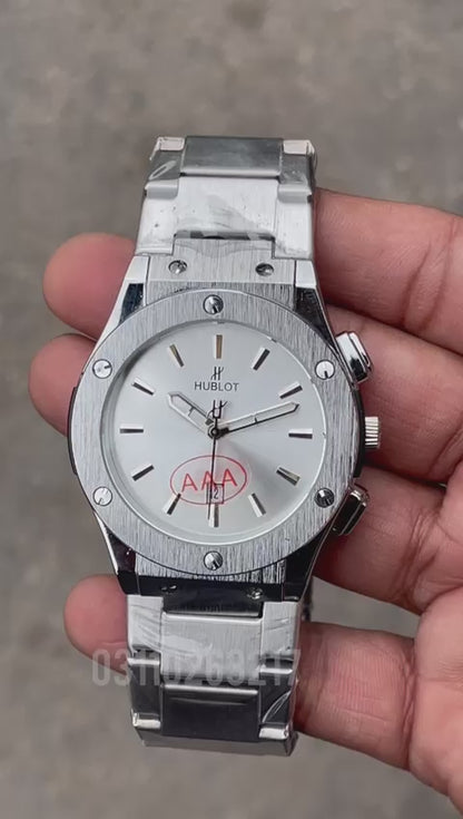 HB Silver Chain with Silver Dial