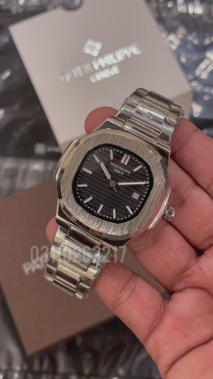 PP Silver with Black Dial