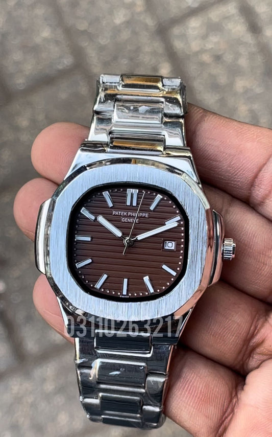 PP Silver with brown dial