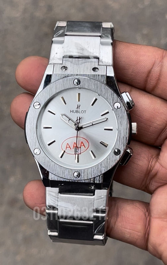 HB Silver Chain with Silver Dial